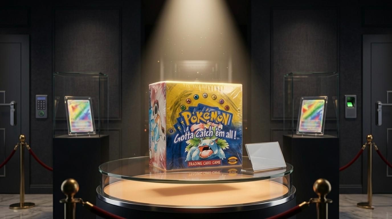 Boîte booster Pokémon Base Set 1ère édition scellée de 1999, objet de collection recherché dépassant le demi-million de dollars