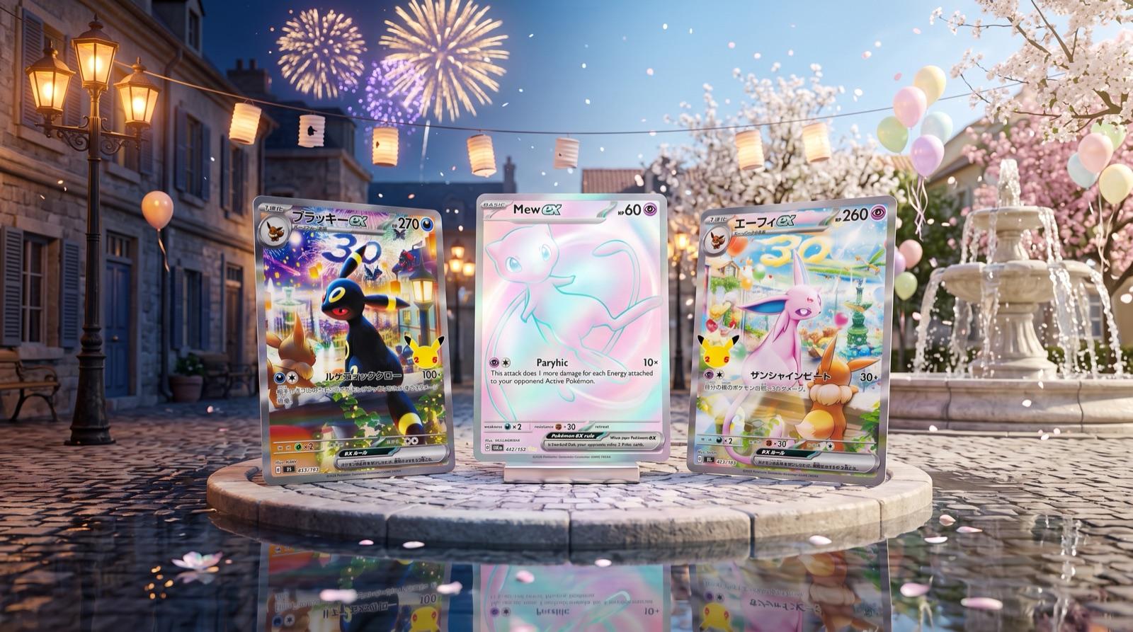 Cartes Pokémon 30 ans : la liste, les raretés et les Pikachu